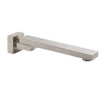 Brushed Nickel Square Stainless Steel Swivel Spout Bathtub Bubble Faucet Outlet.