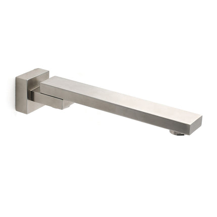 Brushed Nickel Square Stainless Steel Swivel Spout Bathtub Bubble Faucet Outlet.