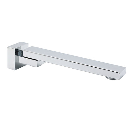 Chrome Square Stainless Steel Shower Bathtub Water Spout Faucet Outlet Tap 180° Swivel Set.