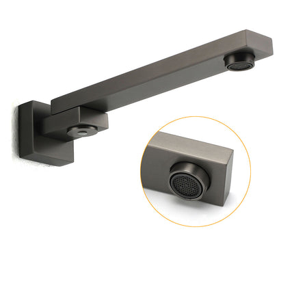 Gun Metal Square Stainless Steel 180 Swivel Bathtub Faucet Water Outlet Spout.