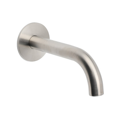 Brushed Nickel 150mm Round Curve Faucet Water Outlet Swivel Bathtub Filler Spout.