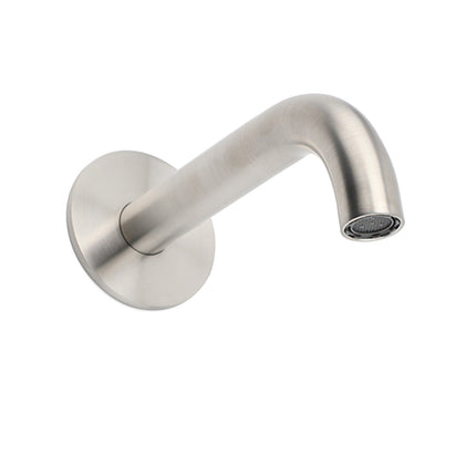 Brushed Nickel 150mm Round Curve Faucet Water Outlet Swivel Bathtub Filler Spout.