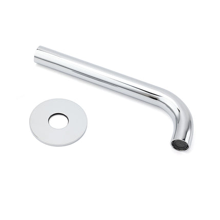 Polisehd Chrome Round 200mm Length Faucet Outlet Bath Tub Water Filler Spout Kit.