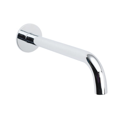 Polisehd Chrome Round 250mm Long Water Filler Spout Bath Tub Wall Mounted Outlet.