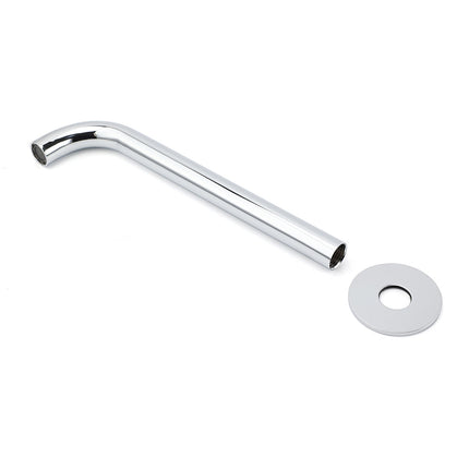 Polisehd Chrome Round 250mm Long Water Filler Spout Bath Tub Wall Mounted Outlet.