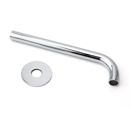 Polisehd Chrome Round 250mm Long Water Filler Spout Bath Tub Wall Mounted Outlet.