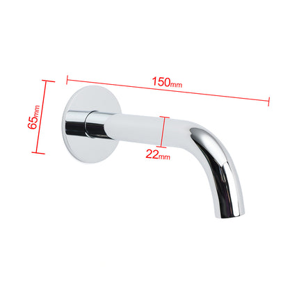 Polisehd Chrome Round Curve Faucet Water Outlet Swivel Bath Tub Filler Spout Set.