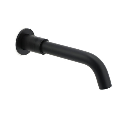 Matt Black Round Wall Mount Basin Faucet Bubble Water Outlet Bath Tub Spout Set.