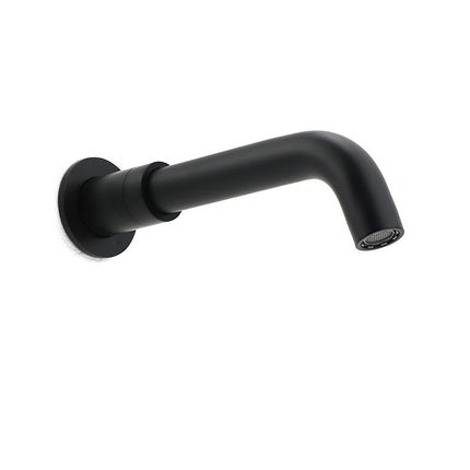 Matt Black Round Wall Mount Basin Faucet Bubble Water Outlet Bath Tub Spout Set.