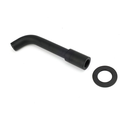 Matt Black Round Wall Mount Basin Faucet Bubble Water Outlet Bath Tub Spout Set.