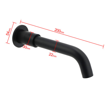 Matt Black Round Wall Mount Basin Faucet Bubble Water Outlet Bath Tub Spout Set.