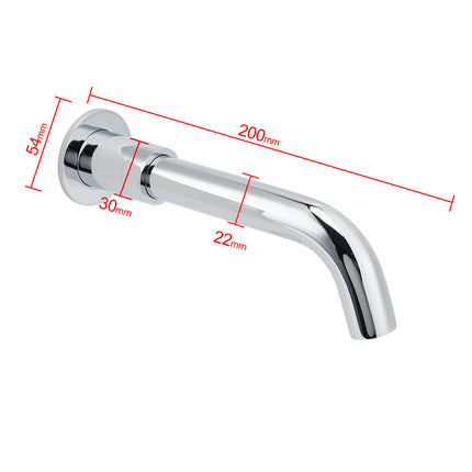 Round Chrome Curve Swivel Basin Faucet Bubble Water Outlet Swivel Bathtub Spout.