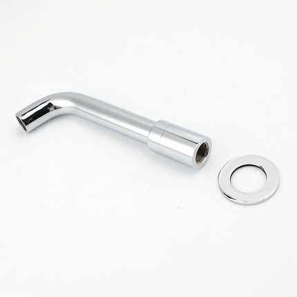 Round Chrome Curve Swivel Basin Faucet Bubble Water Outlet Swivel Bathtub Spout.