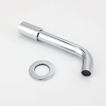 Round Chrome Curve Swivel Basin Faucet Bubble Water Outlet Swivel Bathtub Spout.