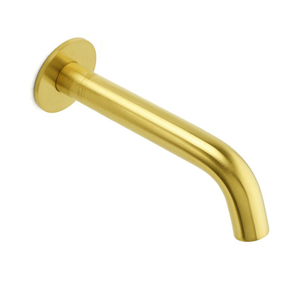 Brushed Gold Round Curve Bathtub Spout Stainless Steel Faucet Water Outlet Tap.