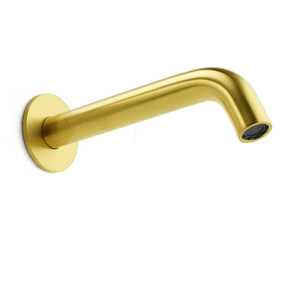 Brushed Gold Round Curve Bathtub Spout Stainless Steel Faucet Water Outlet Tap.