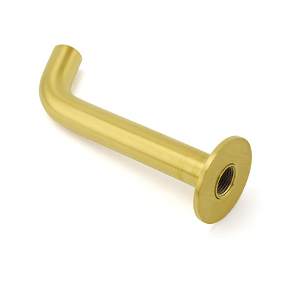 Brushed Gold Round Curve Bathtub Spout Stainless Steel Faucet Water Outlet Tap.