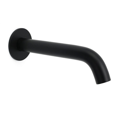 Matt Black Round Basin Faucet Bubble Water Outlet Stainless Steel Bath Tub Spout.