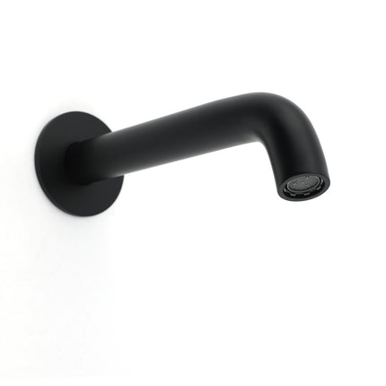 Matt Black Round Basin Faucet Bubble Water Outlet Stainless Steel Bath Tub Spout.