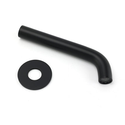 Matt Black Round Basin Faucet Bubble Water Outlet Stainless Steel Bath Tub Spout.