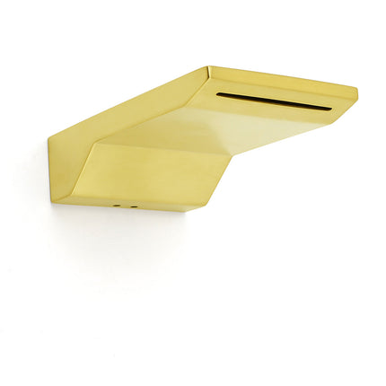 Brushed Gold Square Cubic Shower Bathtub Waterfall Spout Filler Outlet 1/2" End.