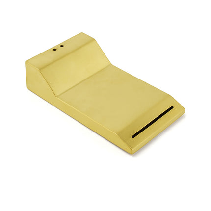 Brushed Gold Square Cubic Shower Bathtub Waterfall Spout Filler Outlet 1/2" End.