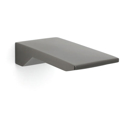 Gun Metal Grey Square Stainless Steel Bathtub Flat Spout Waterfall Filler Outlet.