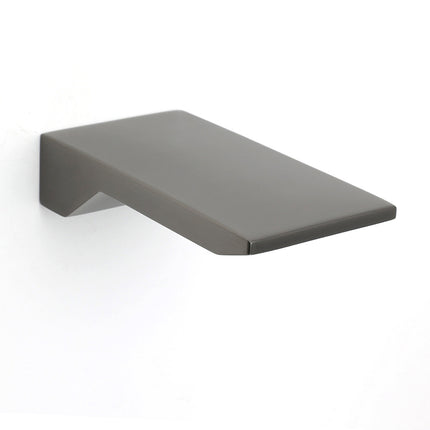 Gun Metal Grey Square Stainless Steel Bathtub Flat Spout Waterfall Filler Outlet.