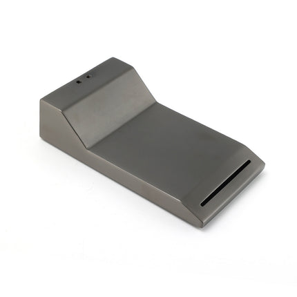 Gun Metal Grey Square Stainless Steel Bathtub Flat Spout Waterfall Filler Outlet.