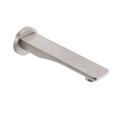 Brushed Nickel Round Bathtub Bubble Outlet Wall Mounted Spout Stainless Steel.