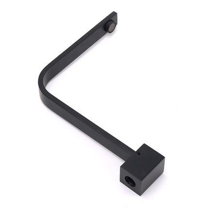 Black Gooseneck Arm High Rise Wall Mounted Bathtub Square Spout Water Outlet.