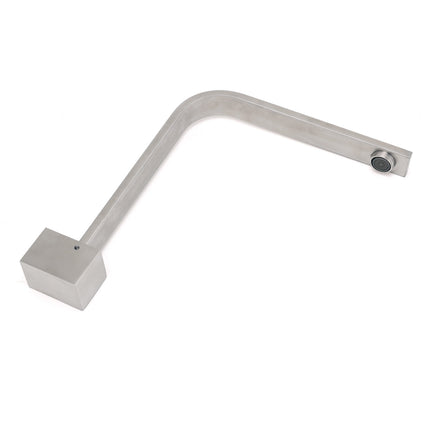 Brushed Nickel Square Spout Gooseneck Arm High Rise Bathtub Filler Water Outlet.
