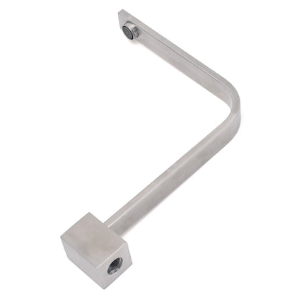 Brushed Nickel Square Spout Gooseneck Arm High Rise Bathtub Filler Water Outlet.
