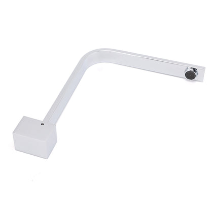Square Chrome Gooseneck Arm Wall Mounted Swivel Bathtub Spout Faucet Outlet Set.