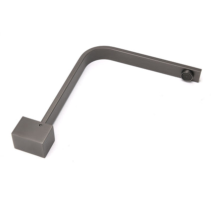Gun Metal Square Bathroom Swivel Spout Gooseneck Arm Bathtub Filler Tap Outlet.