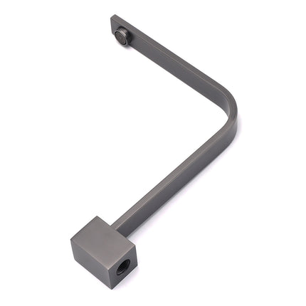 Gun Metal Square Bathroom Swivel Spout Gooseneck Arm Bathtub Filler Tap Outlet.