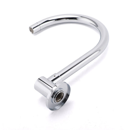 Chrome Round Gooseneck Arm Faucet Water Outlet Wall Mounted Swivel Bathtub Spout.