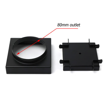 Matt Black Square 100x100mm Tile Insert Floor Drain Shower Grate 80mm Outlet Waste.