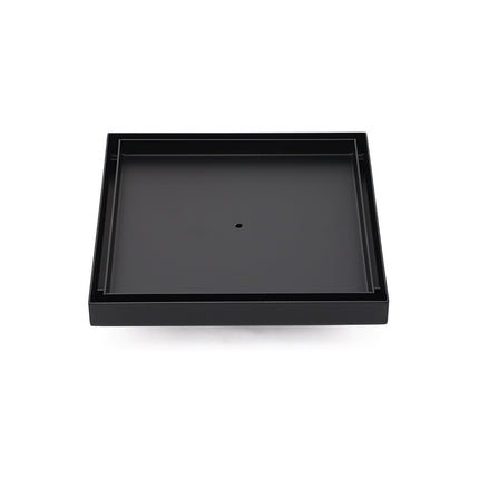 Matt Black Bathroom Big 200mm Tile Insert Floor Drain Shower Grate 50mm Outlet.