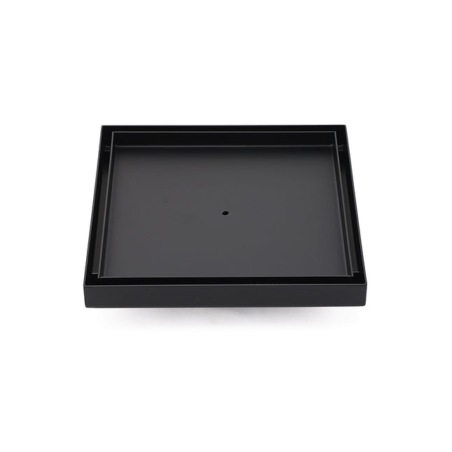 Matt Black Bathroom Big 200mm Tile Insert Floor Drain Shower Grate 50mm Outlet.