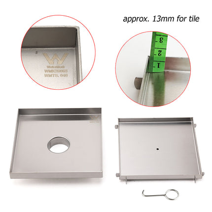 Bathroom 200x200mm Big Square Tile Insert Floor Drain Shower Grate 50mm Waste.