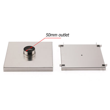 Bathroom 200x200mm Big Square Tile Insert Floor Drain Shower Grate 50mm Waste.