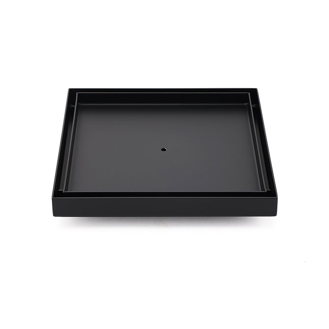 Watermark Matt Black Large 200mm Tile Insert Floor Drain Shower Grate 80mm Waste.