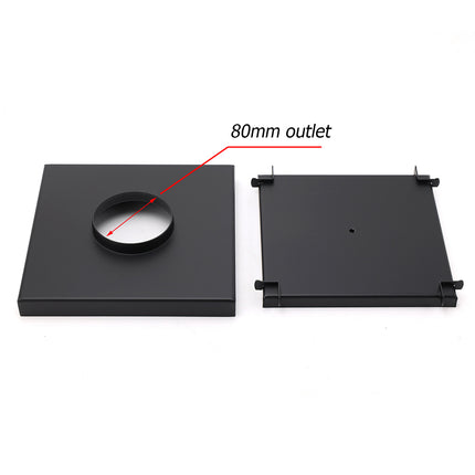 Watermark Matt Black Large 200mm Tile Insert Floor Drain Shower Grate 80mm Waste.