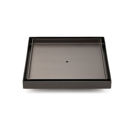 Gun Metal Large Square 200x200mm Tile Insert Floor Drain Shower Grate 80mm Waste.
