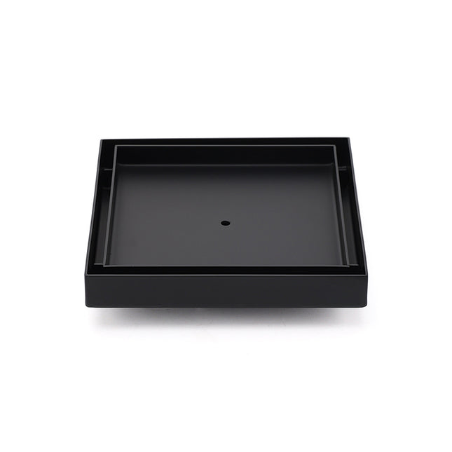 Watermark Black 150x150mm Tile Insert Floor Drain Shower Grate 80mm Waste Outlet.