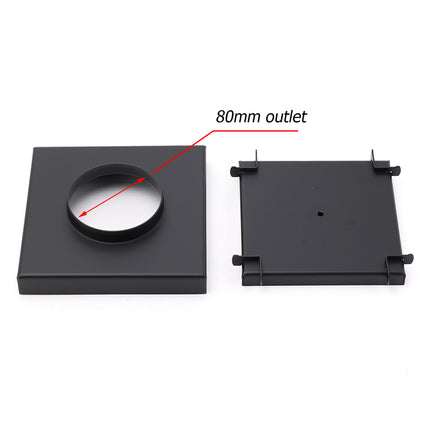 Watermark Black 150x150mm Tile Insert Floor Drain Shower Grate 80mm Waste Outlet.