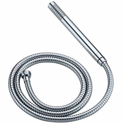 WELS Chrome Round 2in1 8" Stainless Steel Rainfall Head Handheld Sliding Wall Rail Shower Mixer Set.