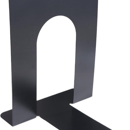 Bookends - Metal - Iron bookshelves - To be used for supporting books and organizing your desk - 13 × 15 × 16.5 cm - Black.