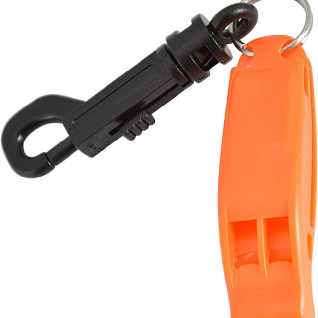 10-Piece Whistle - Emergency Whistle - Sturdy and durable whistles, suitable for referees, coaches, emergencies, lifeguards, basketball, football, diving, hiking, adventure sports, etc. - Orange.